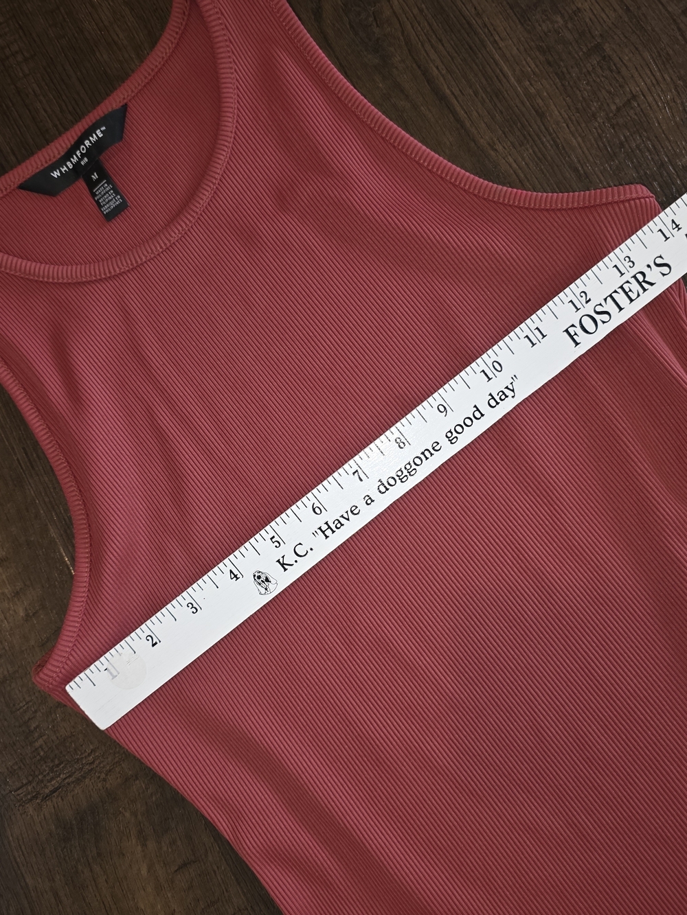 WHBM FORME Ribbed Tank Top | Medium | Dusty Rose - Picture 4 of 5